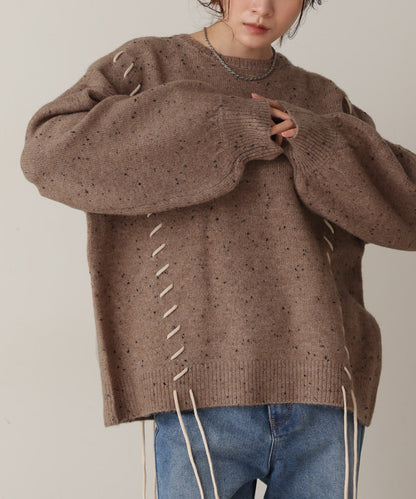 ［KNIT20％OFF］chocochip lace-up knit tops