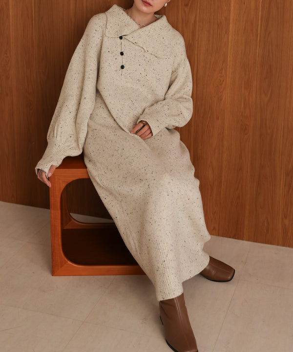 【S・Mサイズあり】チョコチップス トレートライン ニットワンピ