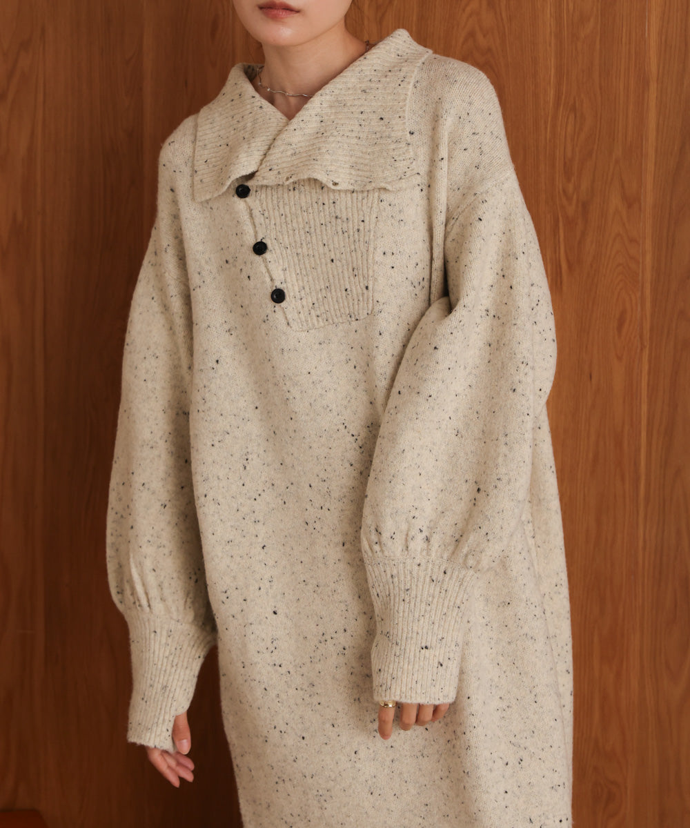 ［KNIT20％OFF］chocochip line knit onepiece