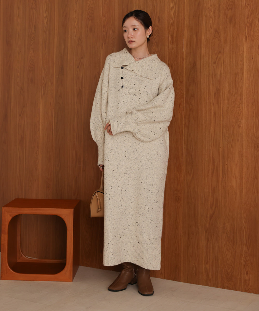 ［KNIT20％OFF］chocochip line knit onepiece