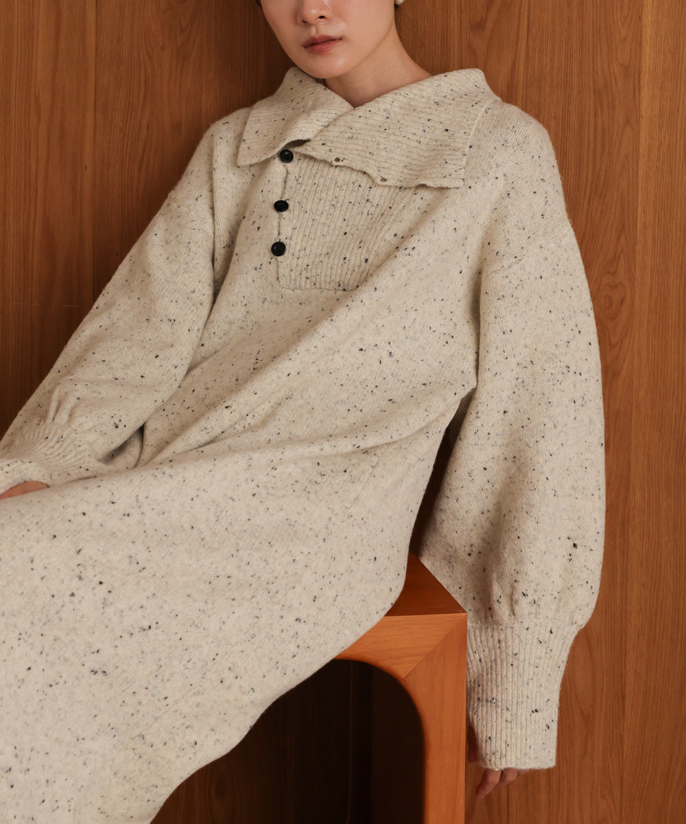 【S・Mサイズあり】チョコチップス トレートライン ニットワンピ