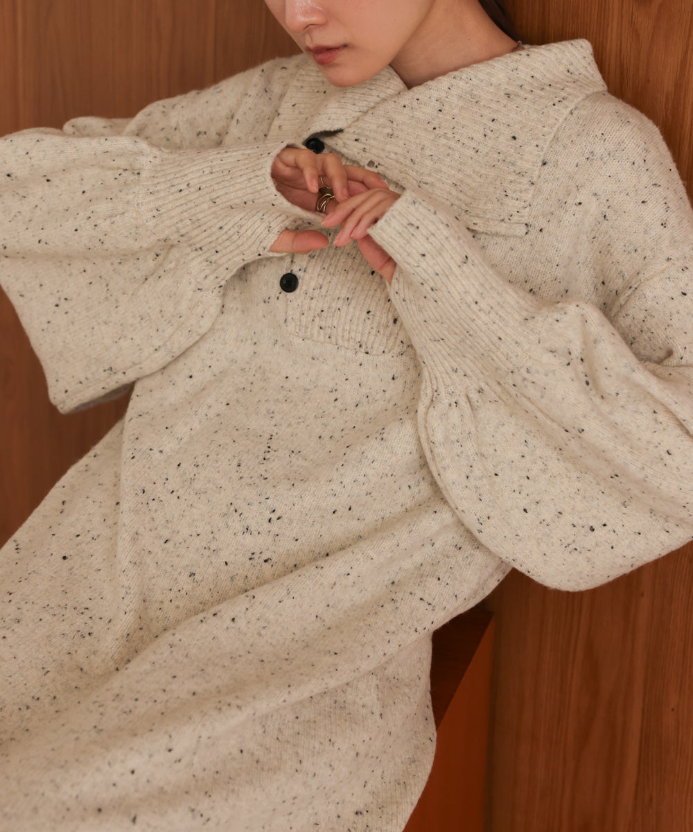 【S・Mサイズあり】チョコチップス トレートライン ニットワンピ