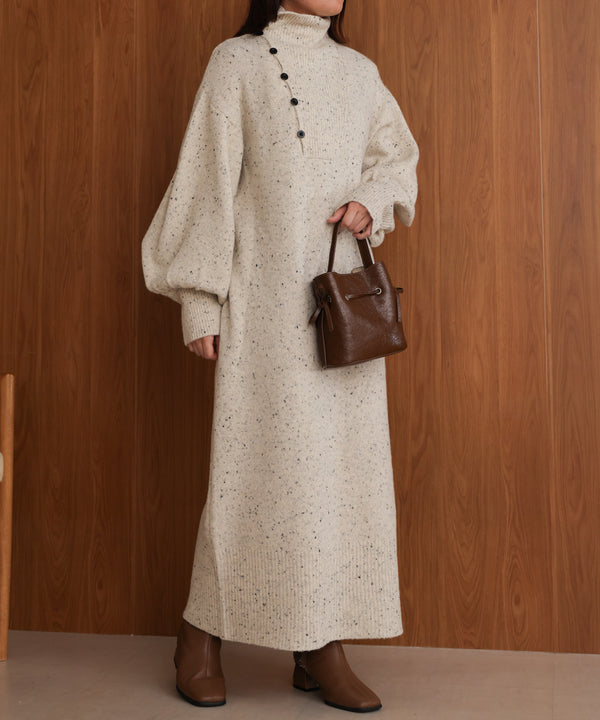 【S・Mサイズあり】チョコチップス トレートライン ニットワンピ