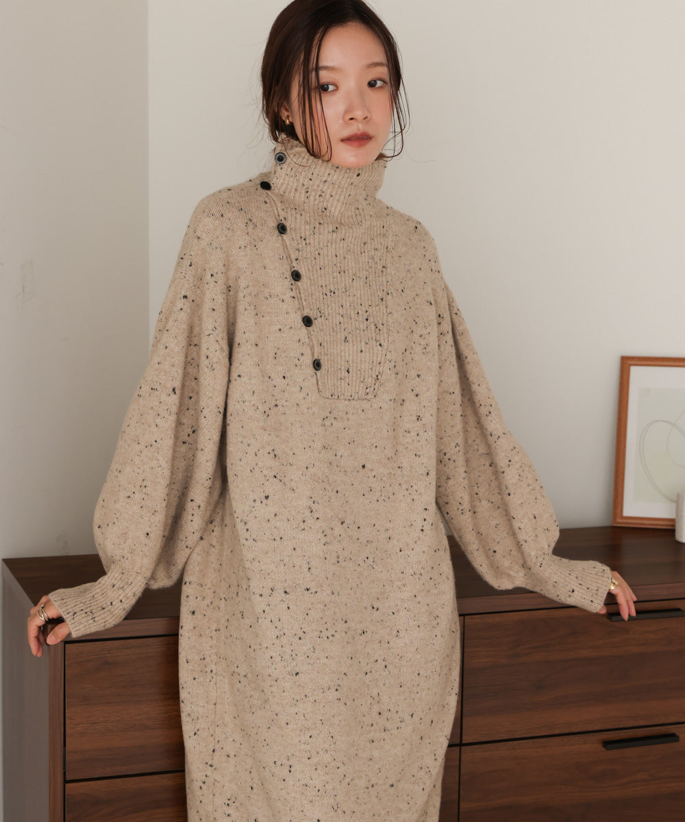 ［KNIT20％OFF］chocochip line knit onepiece