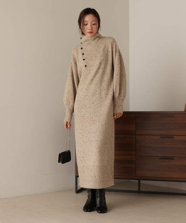 【S・Mサイズあり】チョコチップス トレートライン ニットワンピ