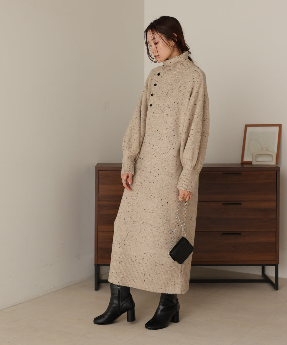 ［KNIT20％OFF］chocochip line knit onepiece