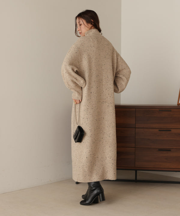 【S・Mサイズあり】チョコチップス トレートライン ニットワンピ