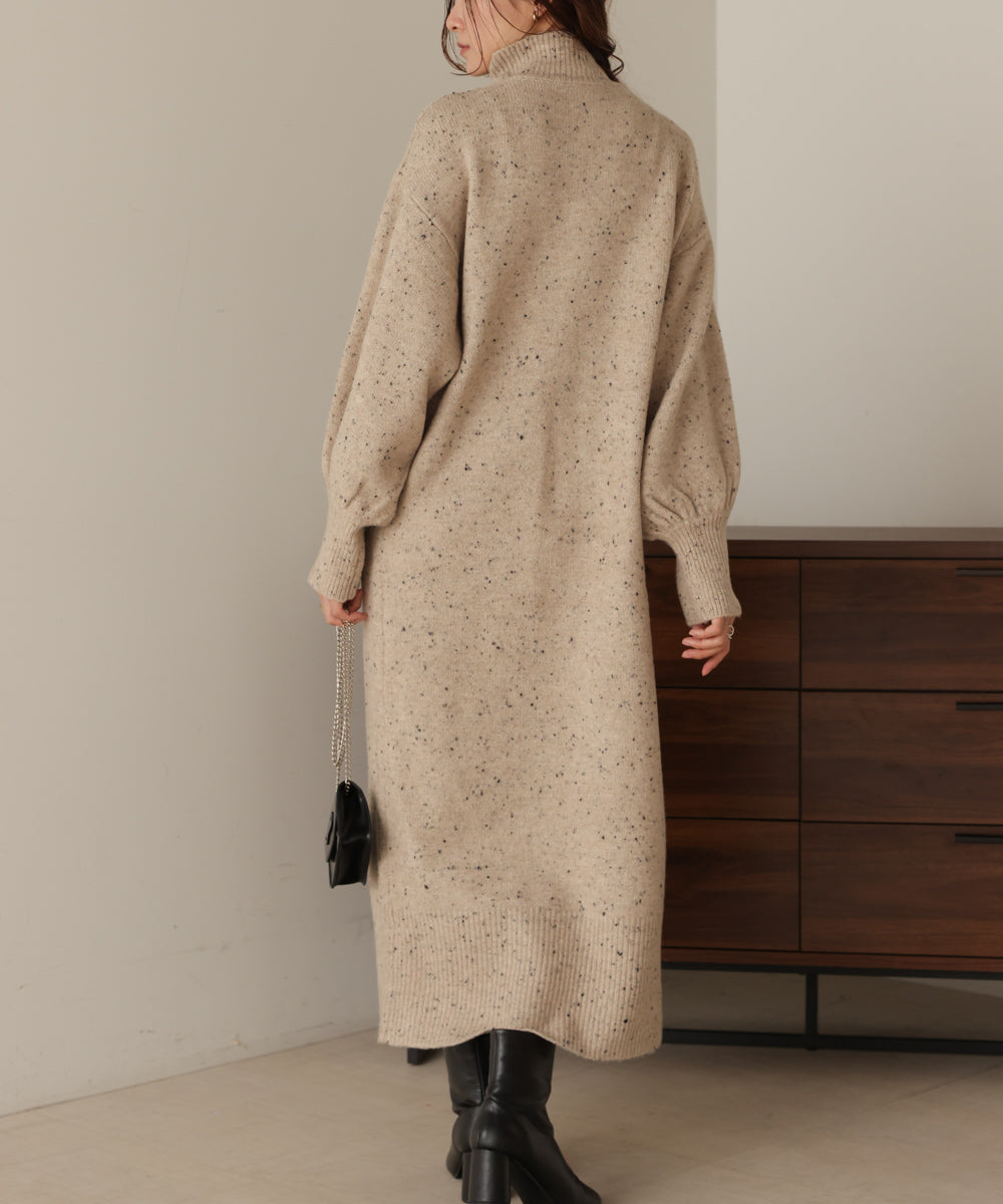 【S・Mサイズあり】チョコチップス トレートライン ニットワンピ