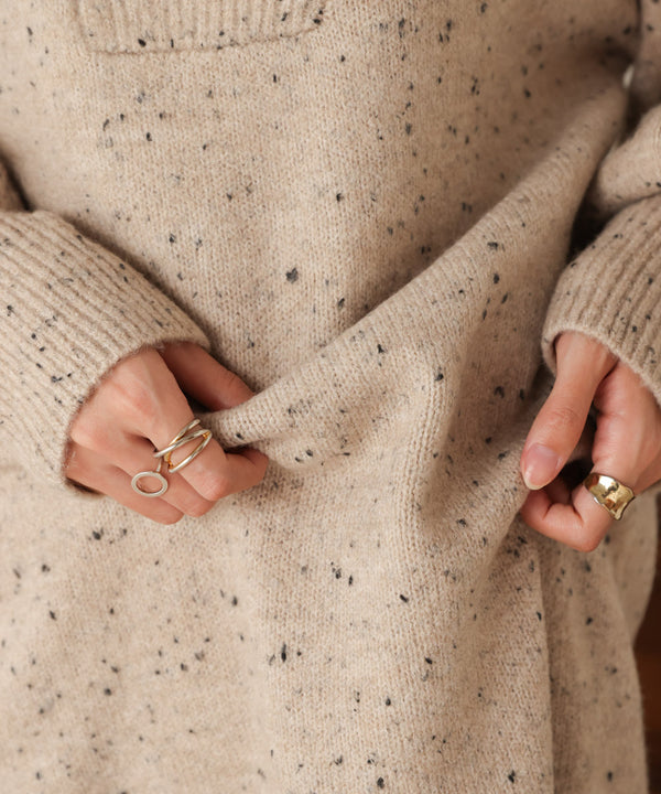 【S・Mサイズあり】チョコチップス トレートライン ニットワンピ