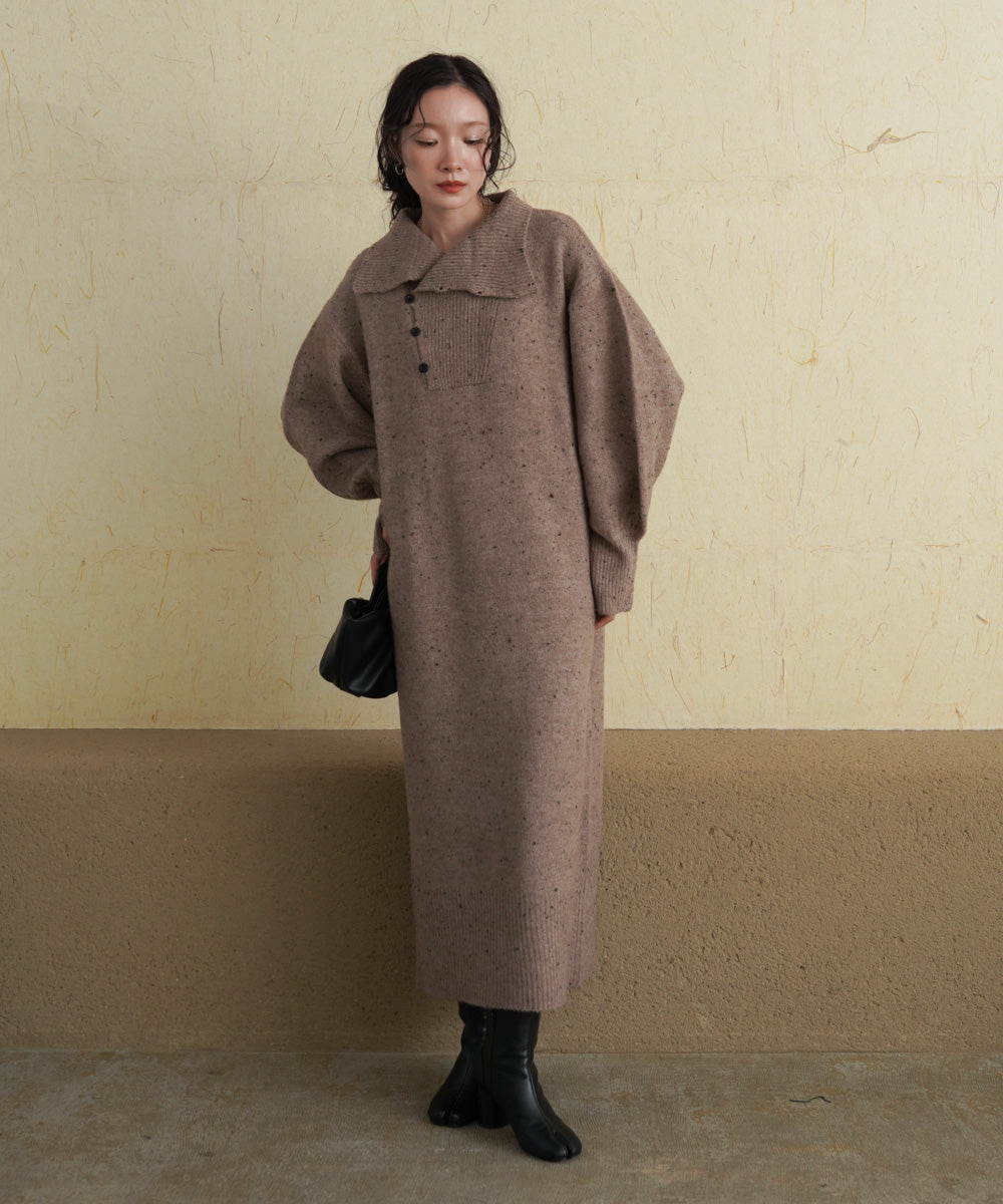 【S・Mサイズあり】チョコチップス トレートライン ニットワンピ