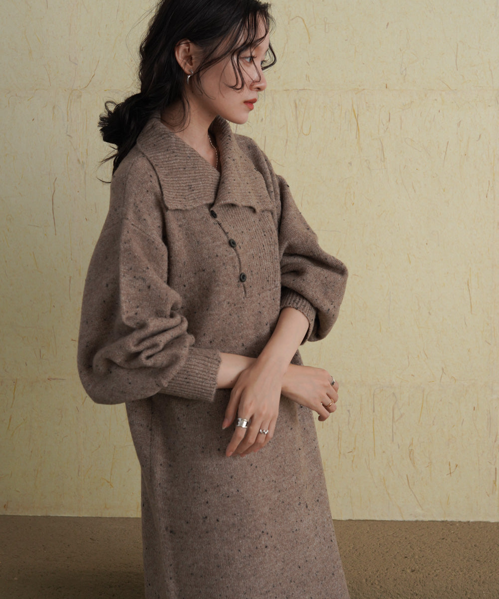 ［KNIT20％OFF］chocochip line knit onepiece