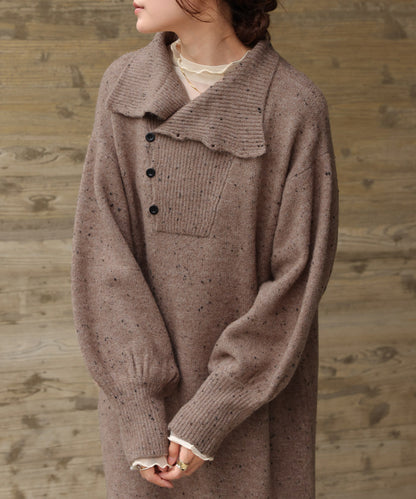 ［KNIT20％OFF］chocochip line knit onepiece