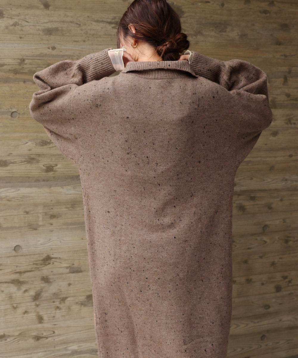 【S・Mサイズあり】チョコチップス トレートライン ニットワンピ