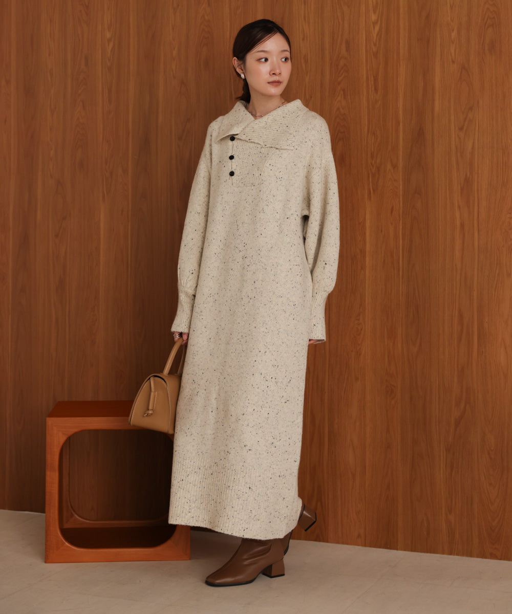 ［KNIT20％OFF］chocochip line knit onepiece