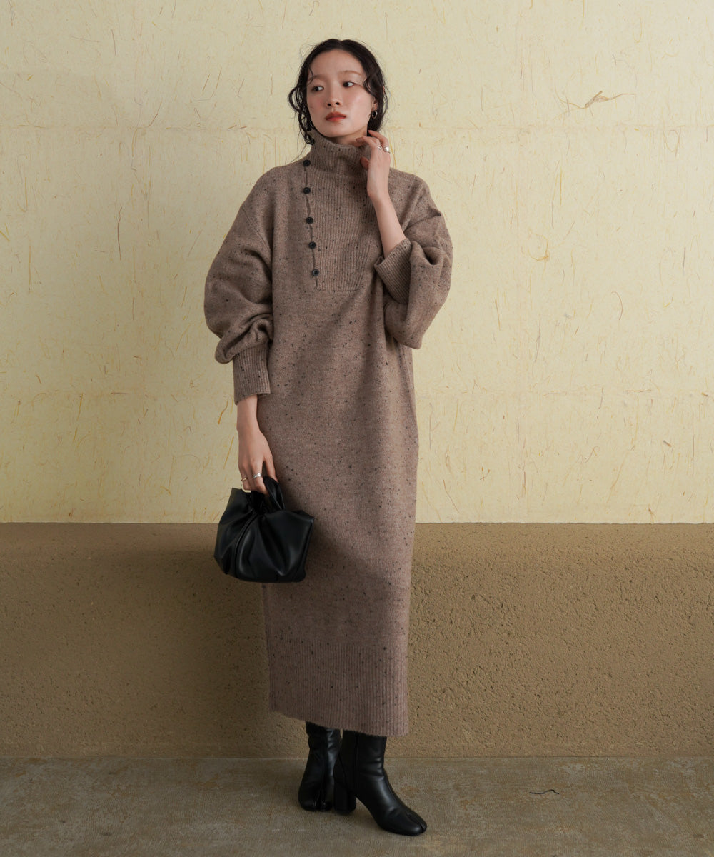 ［KNIT20％OFF］chocochip line knit onepiece