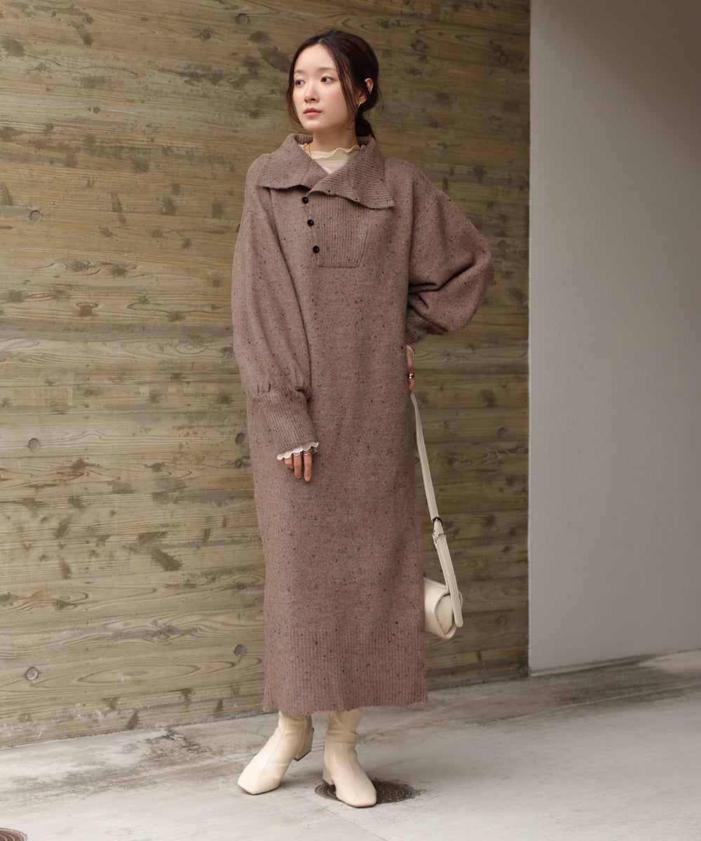 ［KNIT20％OFF］chocochip line knit onepiece