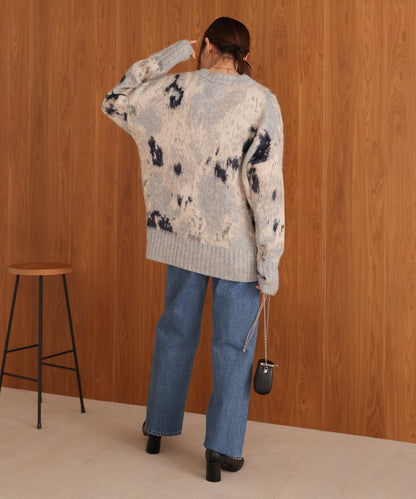 nuanced patterned knit top