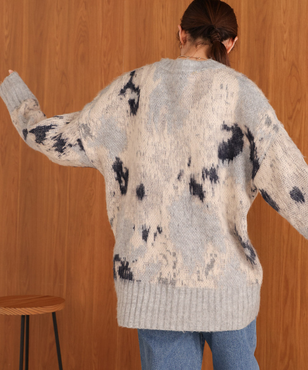 nuanced patterned knit top