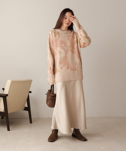 nuanced patterned knit top