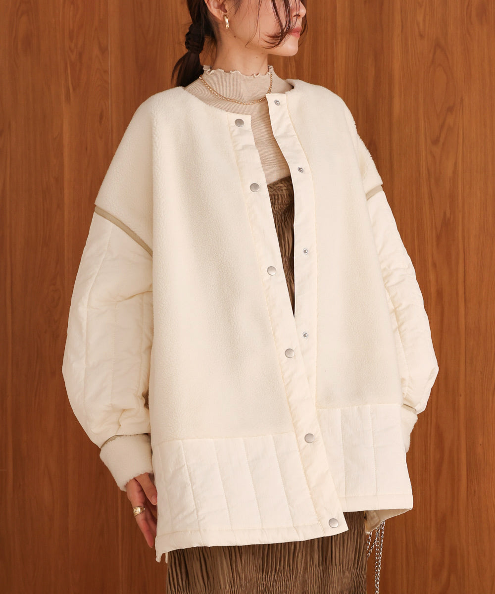 boa quilting panel coat