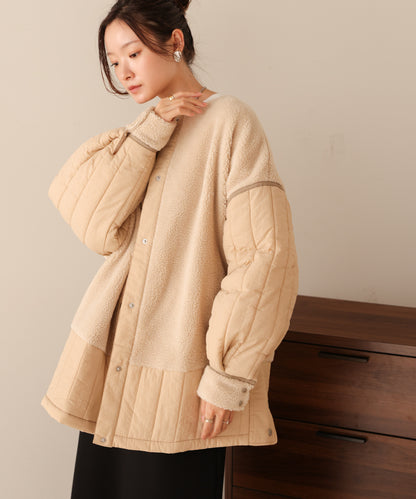 boa quilting panel coat