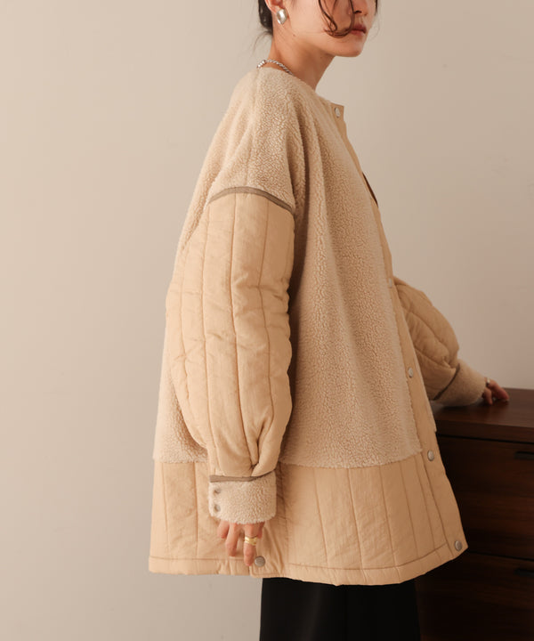 boa quilting panel coat