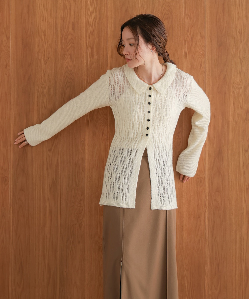 ●nao×Bab●lace knit cardigan top