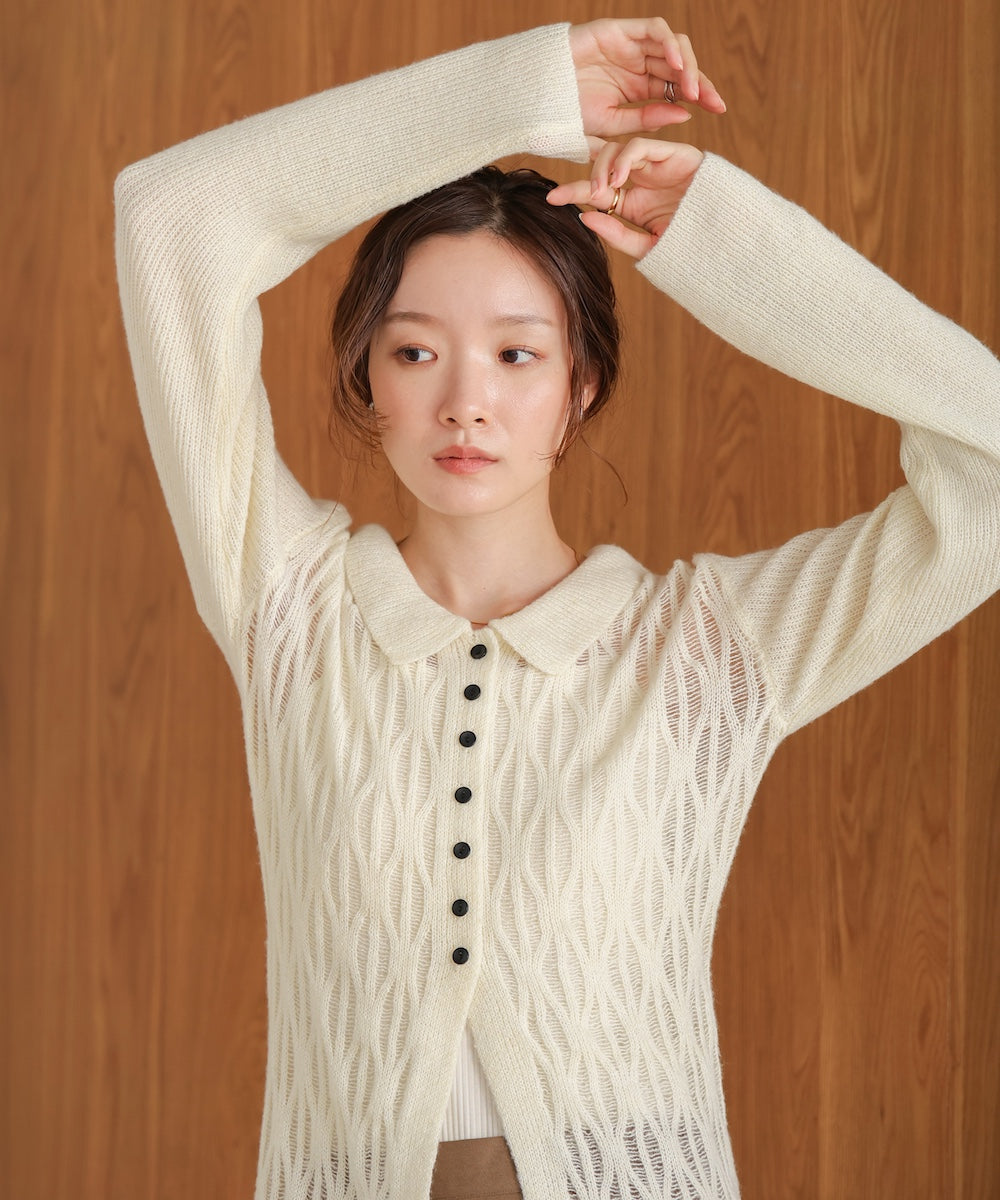 ●nao×Bab●lace knit cardigan top