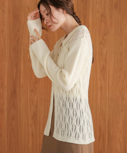 ●nao×Bab●lace knit cardigan top