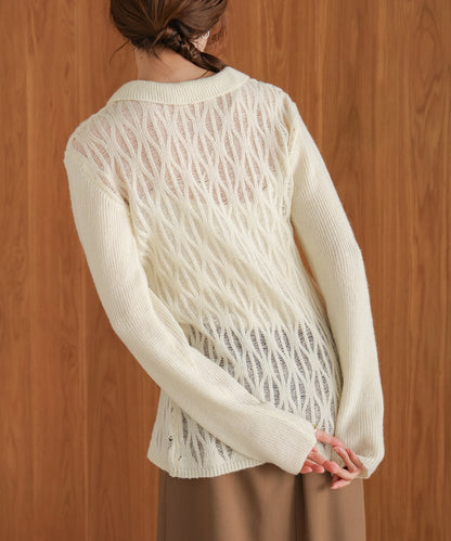 ●nao×Bab●lace knit cardigan top