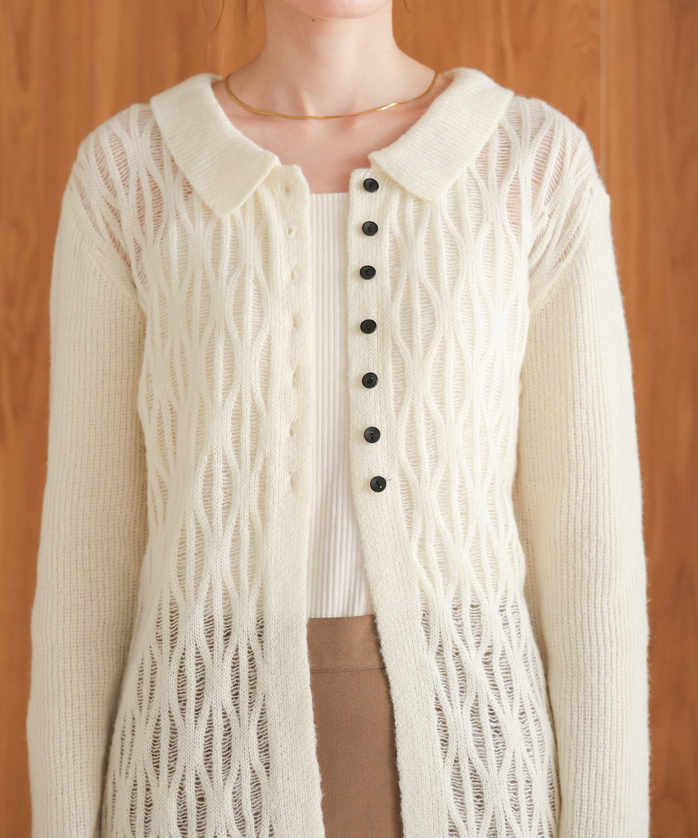 ●nao×Bab●lace knit cardigan top