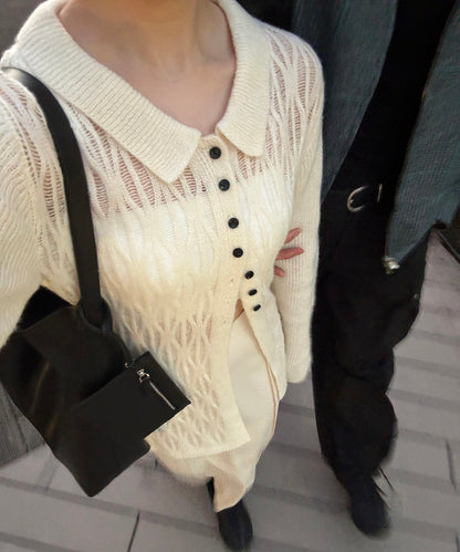 ●nao×Bab●lace knit cardigan top