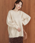 airy yarn back open knit