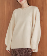 airy yarn back open knit
