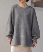 airy yarn back open knit