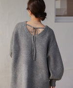 airy yarn back open knit