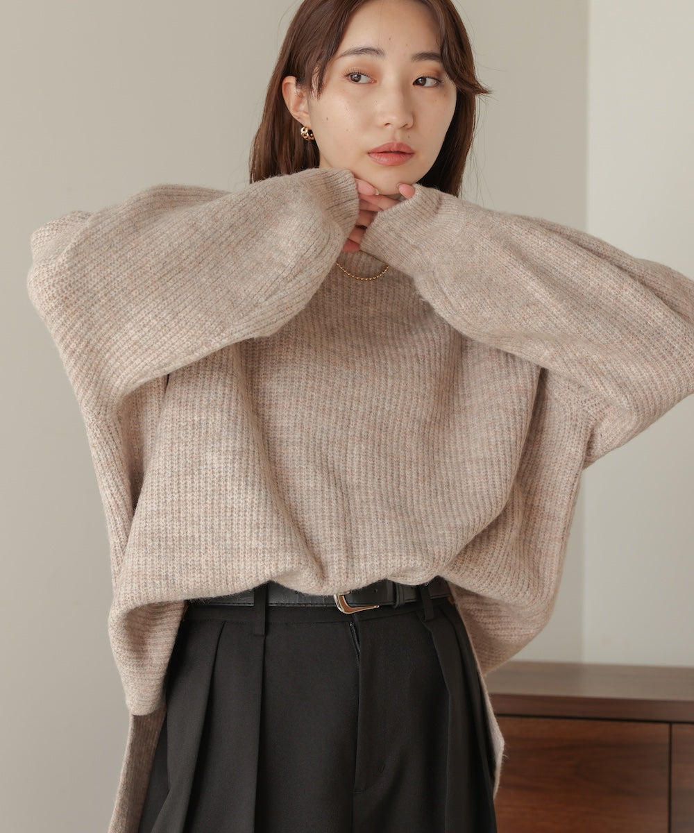 airy yarn back open knit