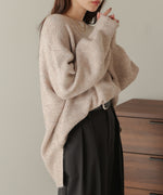 airy yarn back open knit