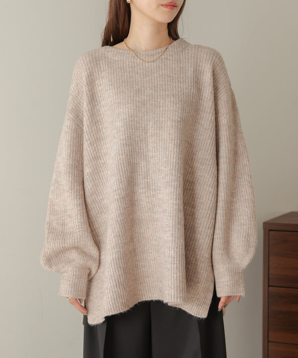 airy yarn back open knit