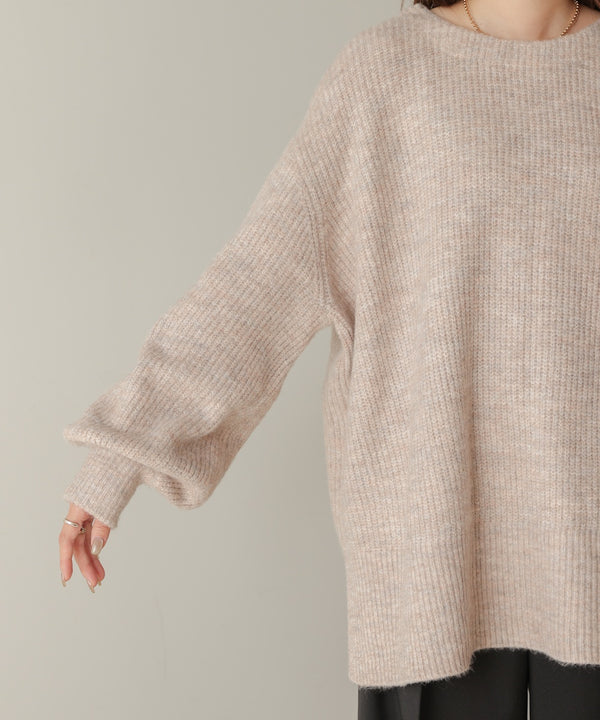 airy yarn back open knit