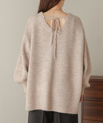 airy yarn back open knit