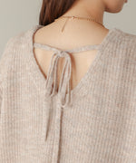 airy yarn back open knit