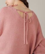 airy yarn back open knit