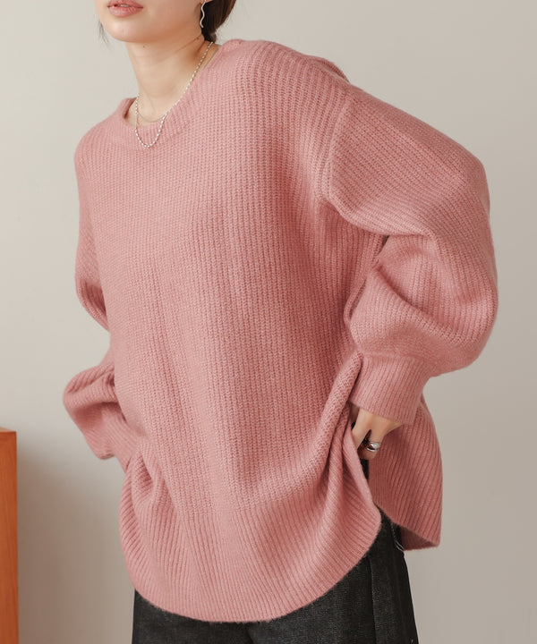 airy yarn back open knit