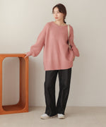 airy yarn back open knit