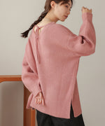 airy yarn back open knit