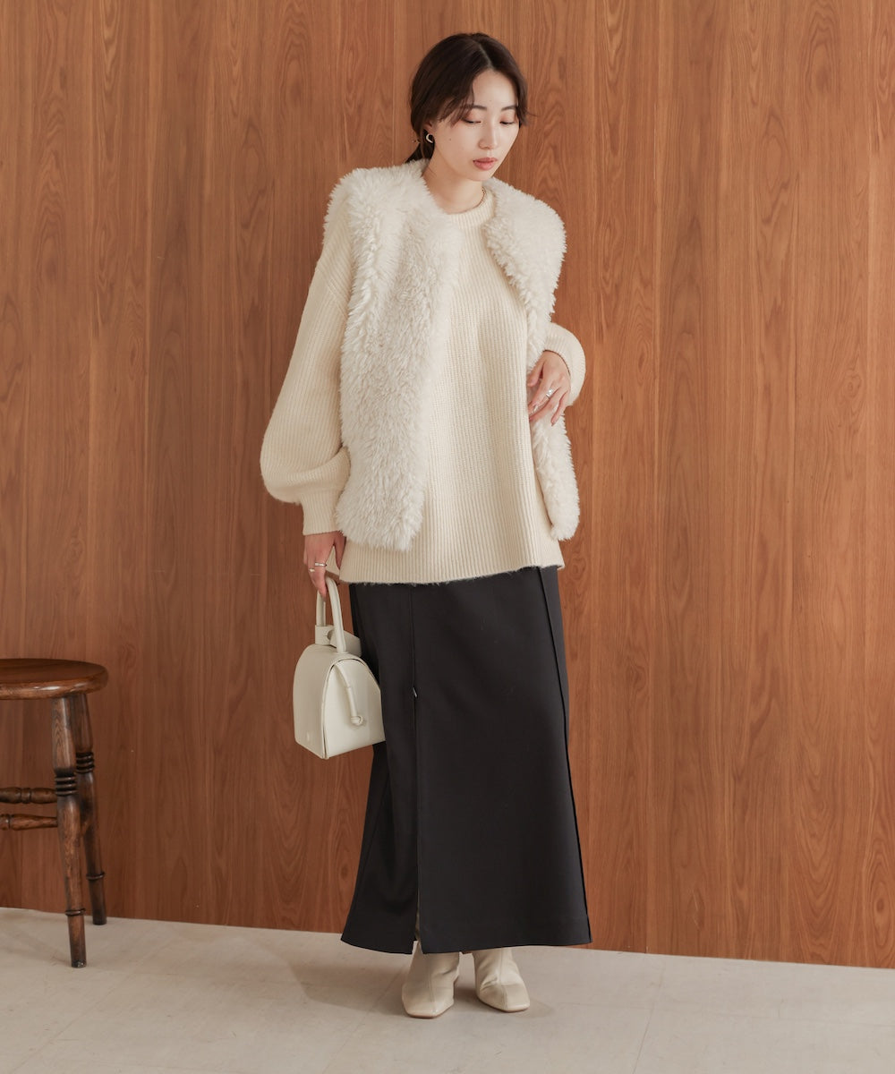 airy yarn back open knit