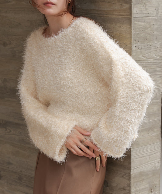 airy yarn popcorn knit