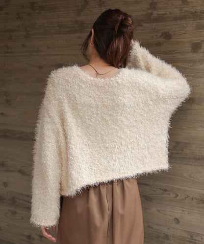 airy yarn popcorn knit