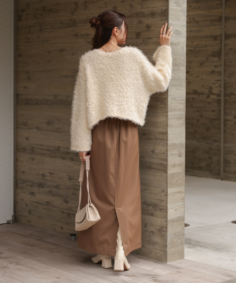 airy yarn popcorn knit